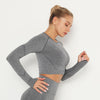 Long-sleeved cropped top | DARK GREY