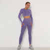 Long-sleeved cropped top | PURPLE